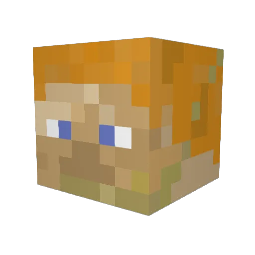 Uliebheist Minecraft avatar head, 3D render