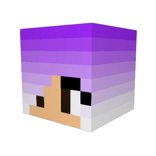 Ulinia Minecraft avatar head, 3D render