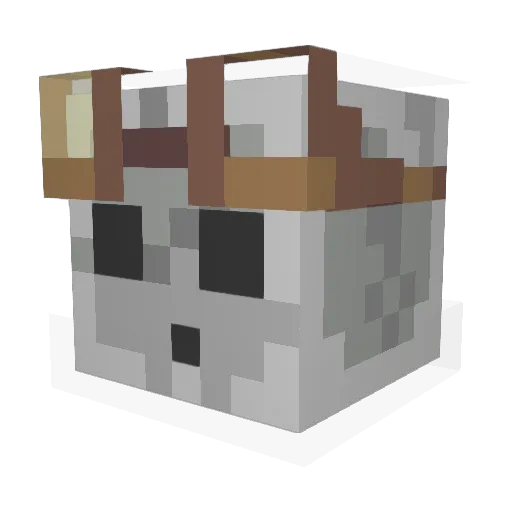 Ulisaurus Minecraft avatar head, 3D render