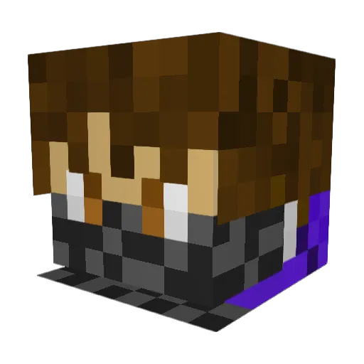 Ulith Minecraft avatar head, 3D render