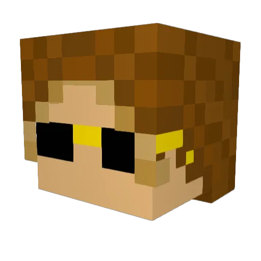 Ullern Minecraft avatar head, 3D render