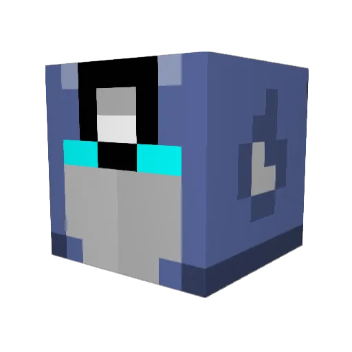 Ullimus Minecraft avatar head, 3D render