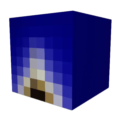 Ullir Minecraft avatar head, 3D render