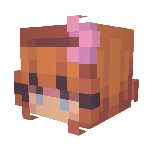 Ulliria Minecraft avatar head, 3D render