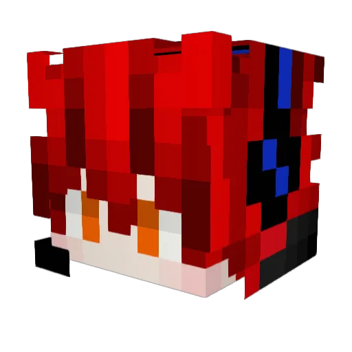Ullit Minecraft avatar head, 3D render