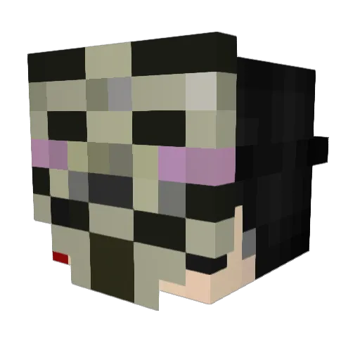 Ullmphil Minecraft avatar head, 3D render