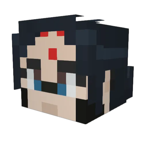 Ulltra Minecraft avatar head, 3D render