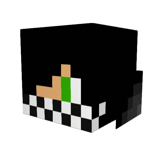 Ulosebig Minecraft avatar head, 3D render