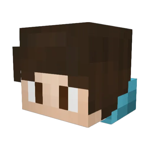 UltRising Minecraft avatar head, 3D render