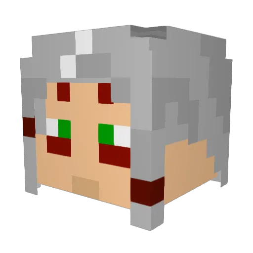 Ulthuan Minecraft avatar head, 3D render