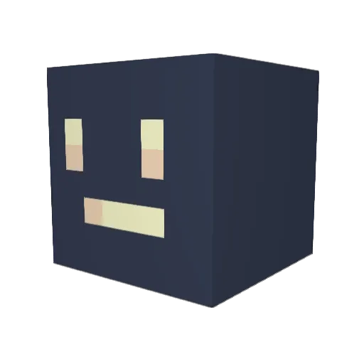 Ultij Minecraft avatar head, 3D render