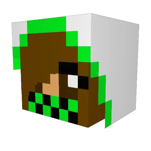 Ultim0king Minecraft avatar head, 3D render