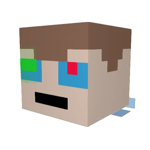 Ultim8lifeform Minecraft avatar head, 3D render