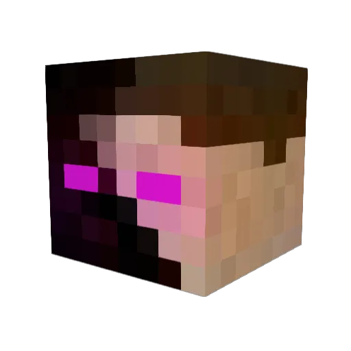 UltimNoob Minecraft avatar head, 3D render