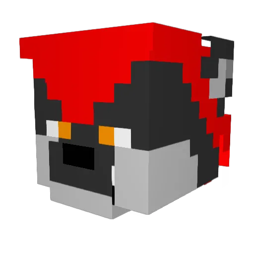 UltimaWolf685 Minecraft avatar head, 3D render