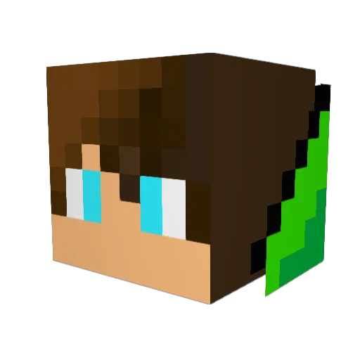 UltimacyFactions Minecraft avatar head, 3D render