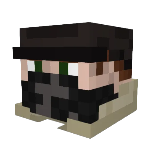 Ultimate233420 Minecraft avatar head, 3D render
