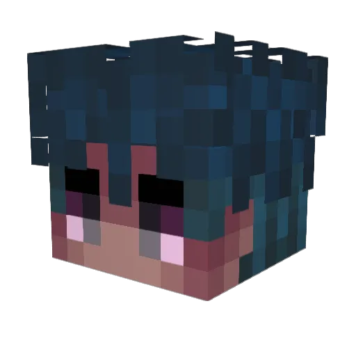 Ultimate Minecraft avatar head, 3D render