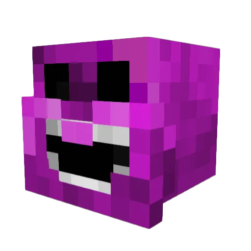 UltimateBarney Minecraft avatar head, 3D render
