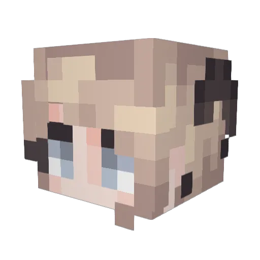 UltimateBratz Minecraft avatar head, 3D render