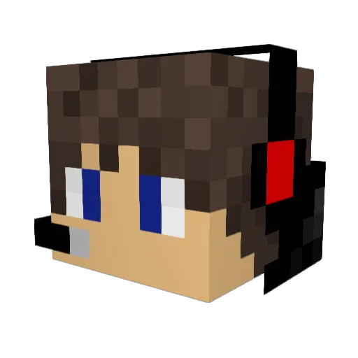UltimateBroccoli Minecraft avatar head, 3D render