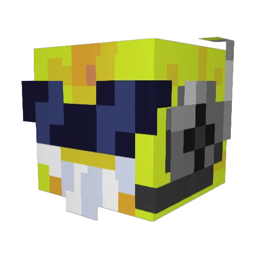 UltimateBurrito Minecraft avatar head, 3D render