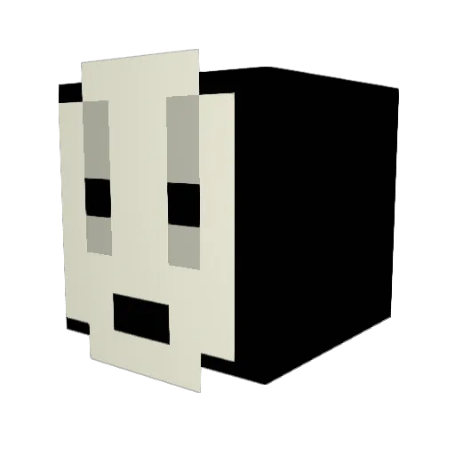 UltimateCas Minecraft avatar head, 3D render