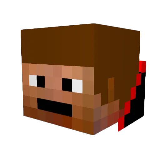 UltimateEnderman Minecraft avatar head, 3D render