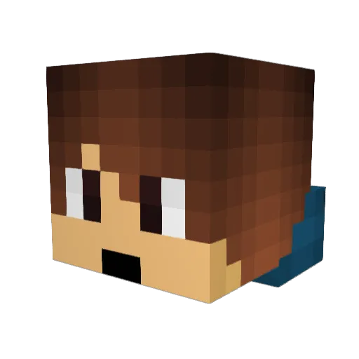 UltimateHDE Minecraft avatar head, 3D render