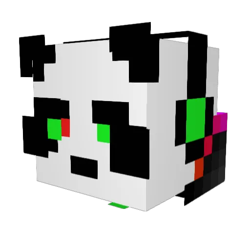UltimatePanda101 Minecraft avatar head, 3D render