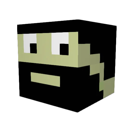 UltimatePata Minecraft avatar head, 3D render