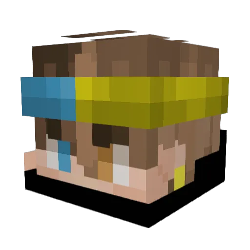 UltimatePhil201 Minecraft avatar head, 3D render