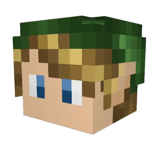 UltimateSC Minecraft avatar head, 3D render