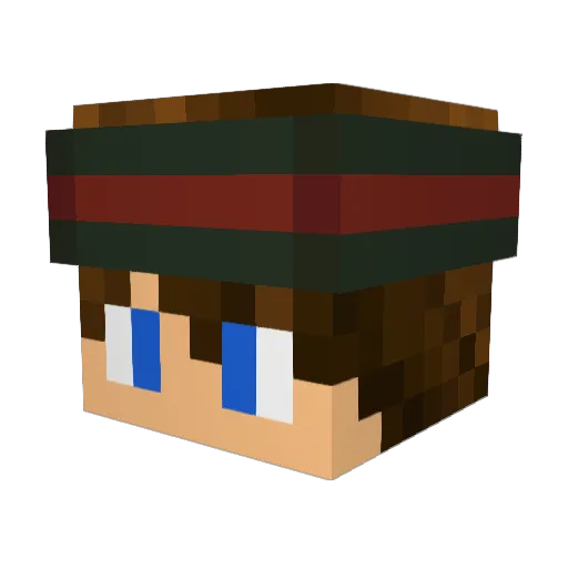 UltimateWhite Minecraft avatar head, 3D render