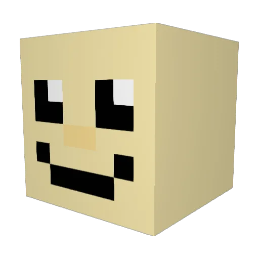 Ultimate_Bup Minecraft avatar head, 3D render