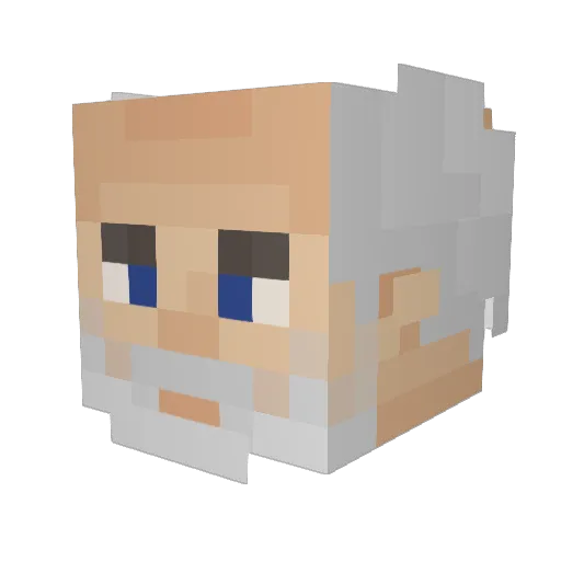Ultimett Minecraft avatar head, 3D render