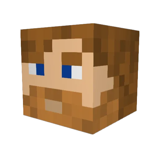 Ultimobenjio Minecraft avatar head, 3D render