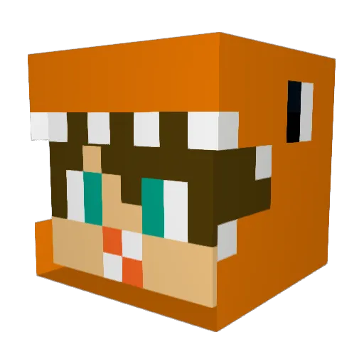 Ultra004 Minecraft avatar head, 3D render