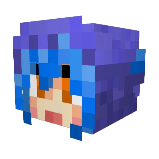 UltraAdeline Minecraft avatar head, 3D render