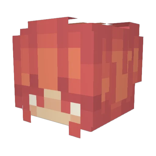 UltraAmy Minecraft avatar head, 3D render