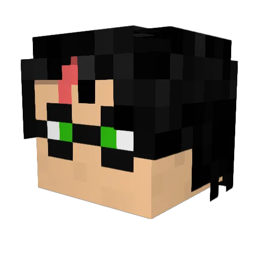 UltraBier Minecraft avatar head, 3D render