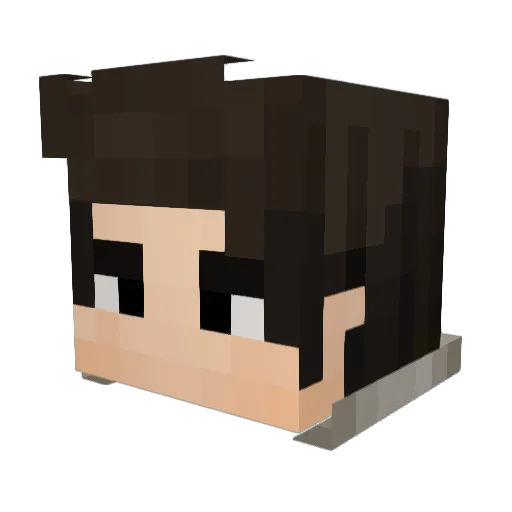 UltraBigL Minecraft avatar head, 3D render