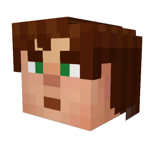 UltraBlaze99 Minecraft avatar head, 3D render