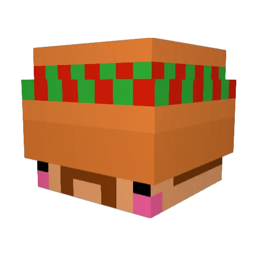 UltraBrainWaves2 Minecraft avatar head, 3D render