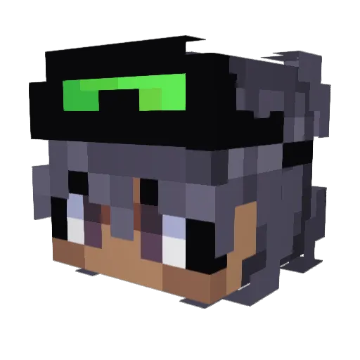 UltraDuck Minecraft avatar head, 3D render