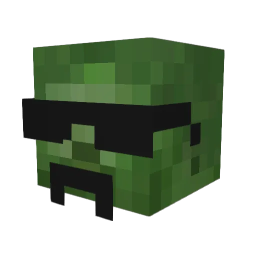 UltraDudey Minecraft avatar head, 3D render