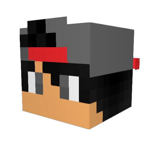 UltraGamerHD Minecraft avatar head, 3D render
