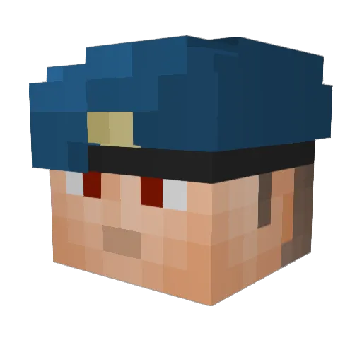 UltraGogito128 Minecraft avatar head, 3D render