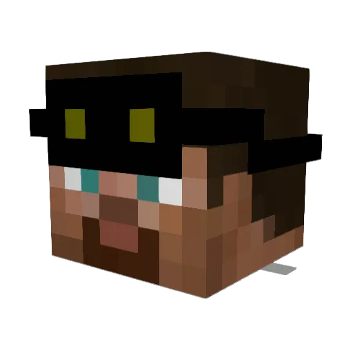 UltraIonic Minecraft avatar head, 3D render