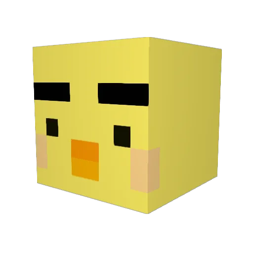 UltraJuice Minecraft avatar head, 3D render